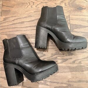 H&M Black Heeled Ankle Boots